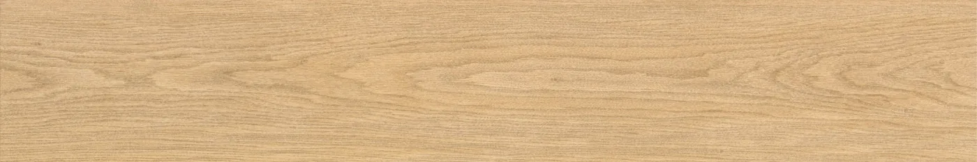 Schmale Langformat-Diele in heller Holzoptik mit ruhiger, längs verlaufender Maserung.