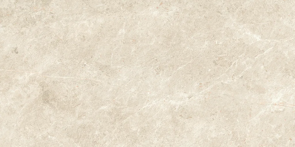 Cremebeige Steinoptik-Fliese 30×60 cm mit strukturierter, rutschhemmender Grip-Oberfläche und Kalkstein-Maserung.
