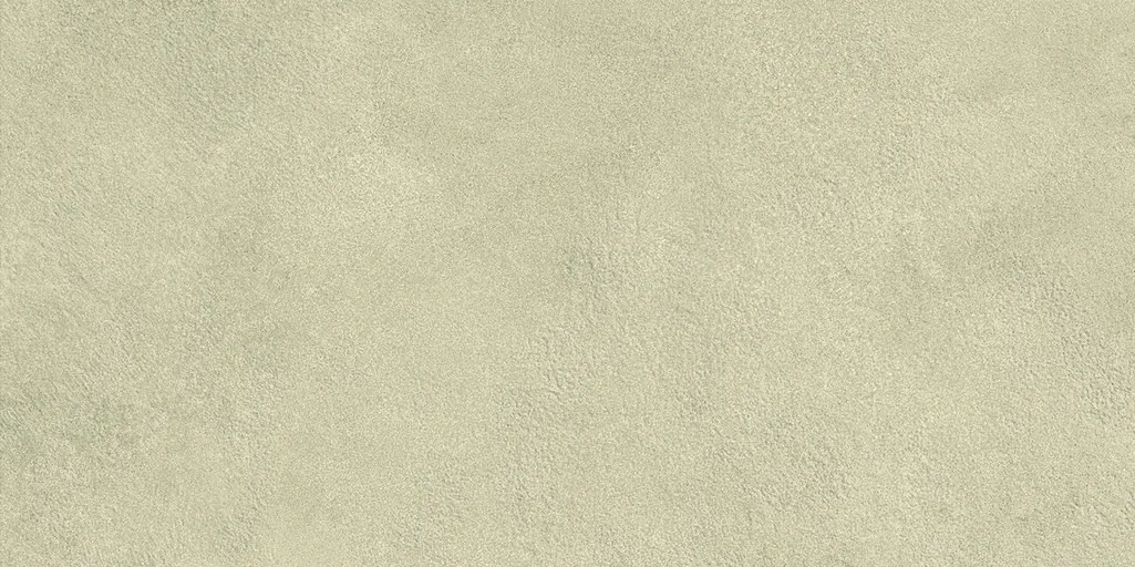 Grünstichig beige Betonoptik-Fliese 30×60 cm, matt, mit feinkörniger Oberfläche und wolkiger Lasur.