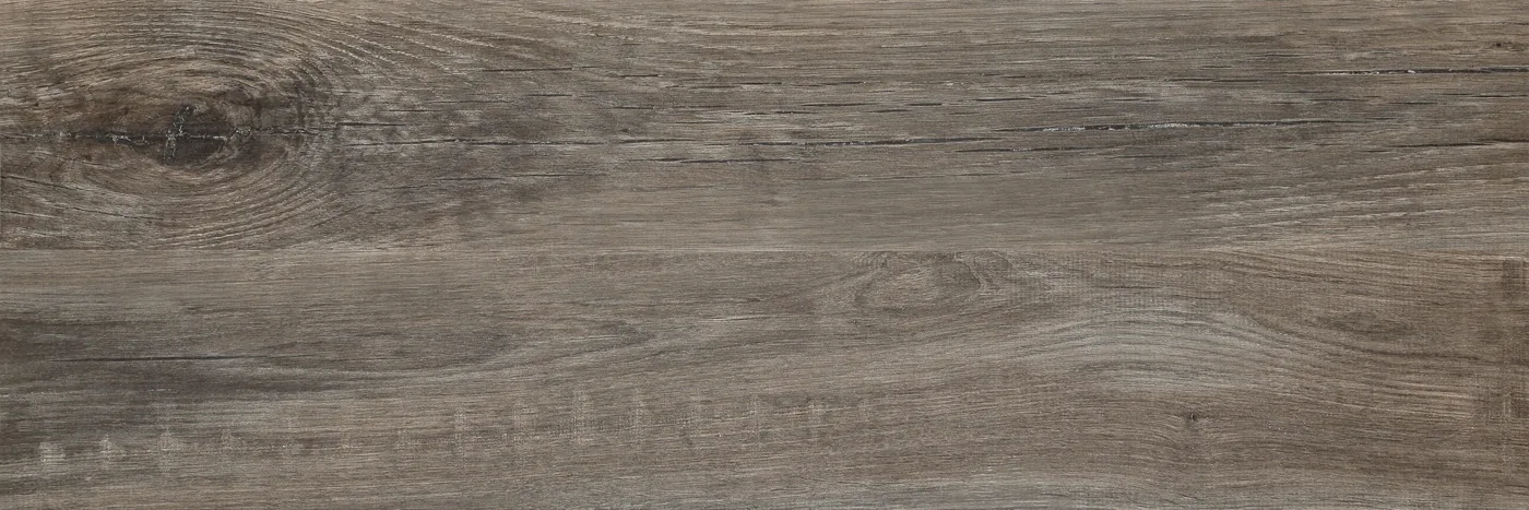 Marazzi Treverkmade20 Fume: Terrassenplatte 40x120 cm in Holzoptik, graubraune verwitterte Diele mit Astloch, 20 mm stark