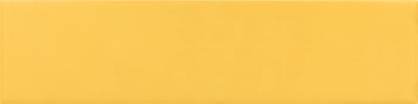 Equipe Costa Nova Yellow Wandfliese 5x20 cm aus glasiertem Steingut, matt, glatte Oberfläche, für Innenwände.