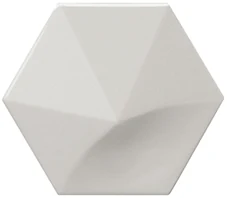 Equipe Magical 3 Oberland Mint, 12,4x10,7 cm: glänzende 3D-Wandfliese in mint mit Pyramidenrelief.
