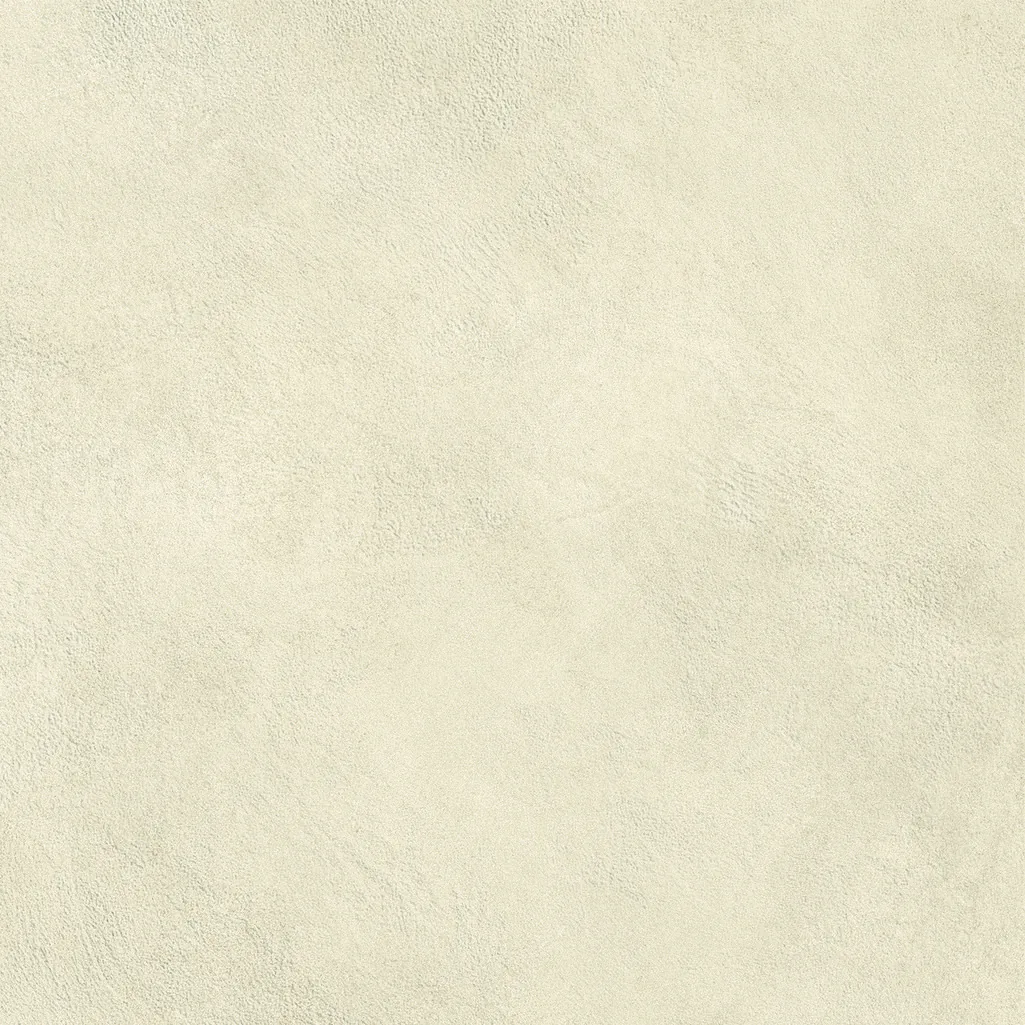 Cremebeige Betonoptik-Fliese 60×60 cm, matt, mit feiner wolkiger Lasur über die gesamte Fläche.