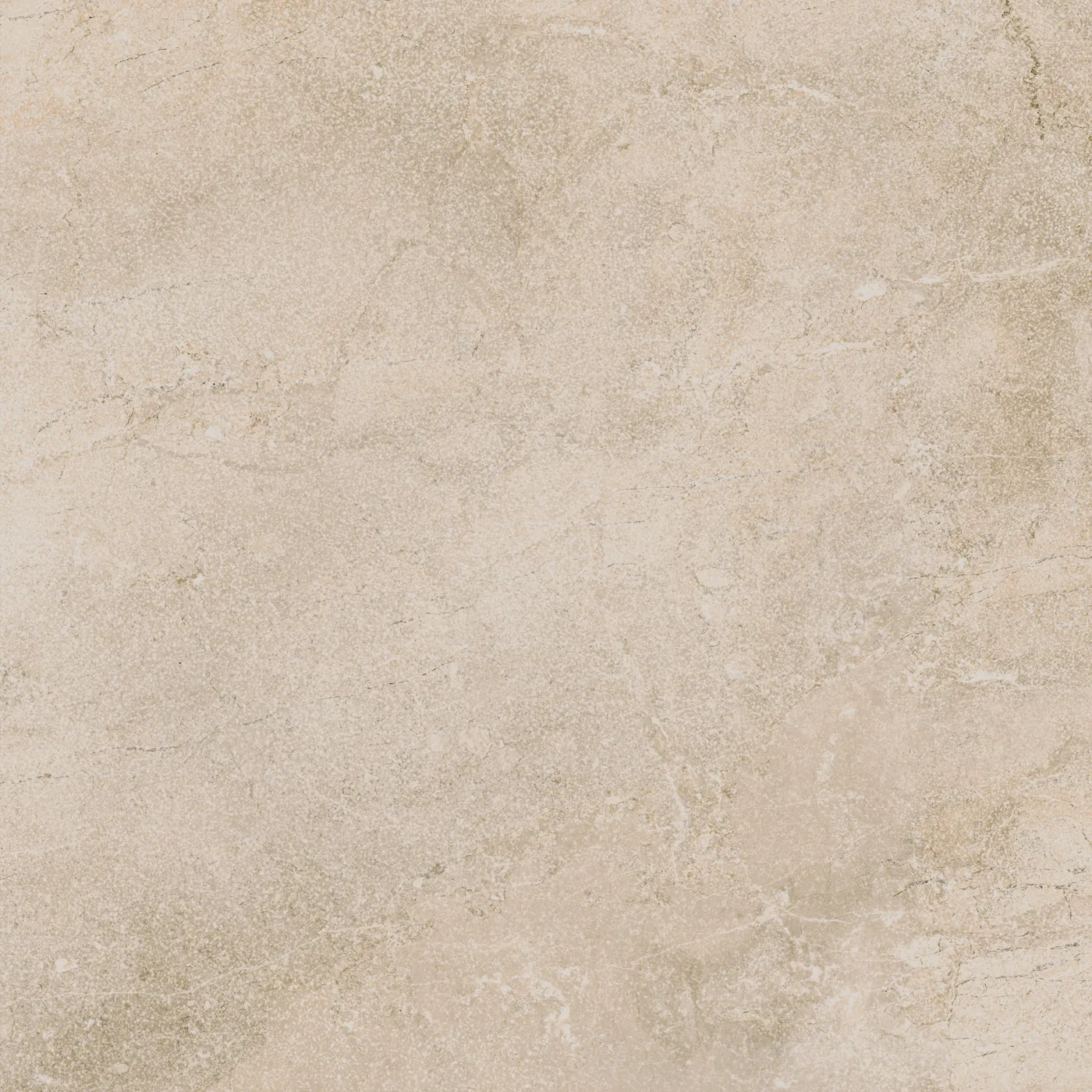 Sandbeige Steinoptik-Fliese 60x60 cm, matt, mit feiner heller Aderung und wolkiger Mineralzeichnung.