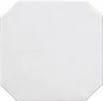 Equipe Octagon Wand- und Bodenfliese Blanco, achteckige Fliese in mattem Weiß, 20x20 cm, Vintage-Optik