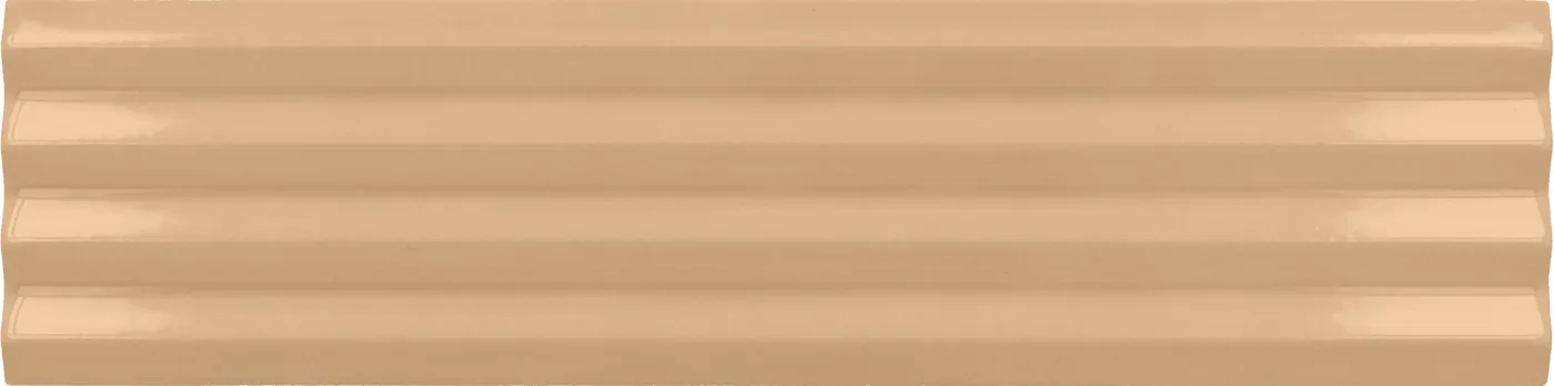 Equipe Costa Nova Praia Straw Wandfliese 5x20 cm aus glasiertem Steingut, glänzend, geripptes Praia-Relief, für Innenwände.