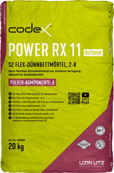 Codex Power RX 11 Outdoor S2 Flex-Dünnbettmörtel, 2-K - 20 KG