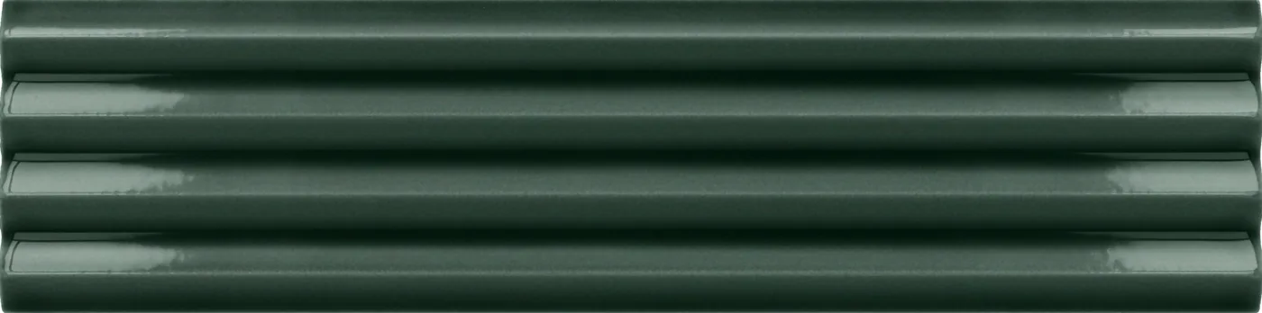 Equipe Costa Nova Praia Laurel Green Wandfliese 5x20 cm aus Steingut, glänzend, geripptes Praia-Relief, Innenwand.