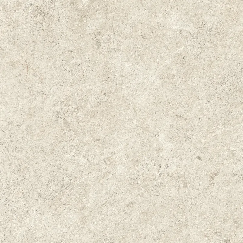 Helle natursteinartige Bodenflaeche mit feiner Maserung in zartem Sand-Beige und ruhigen weichen Uebergaengen