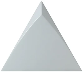 Equipe Magical 3 Tirol Sky Blue, 10,8x12,4 cm: glänzende 3D-Wandfliese in hellblau mit Diagonalrelief.