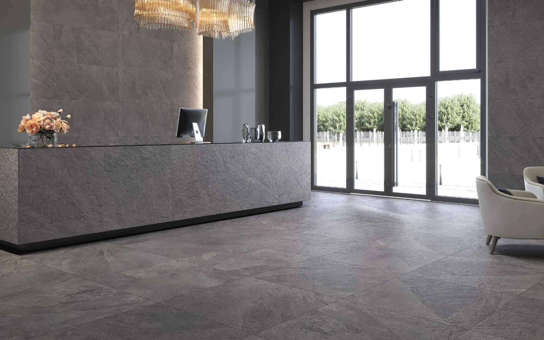 Castelvetro Slate Grigio Matt - 100x100 cm R10 A + B | 10 mm