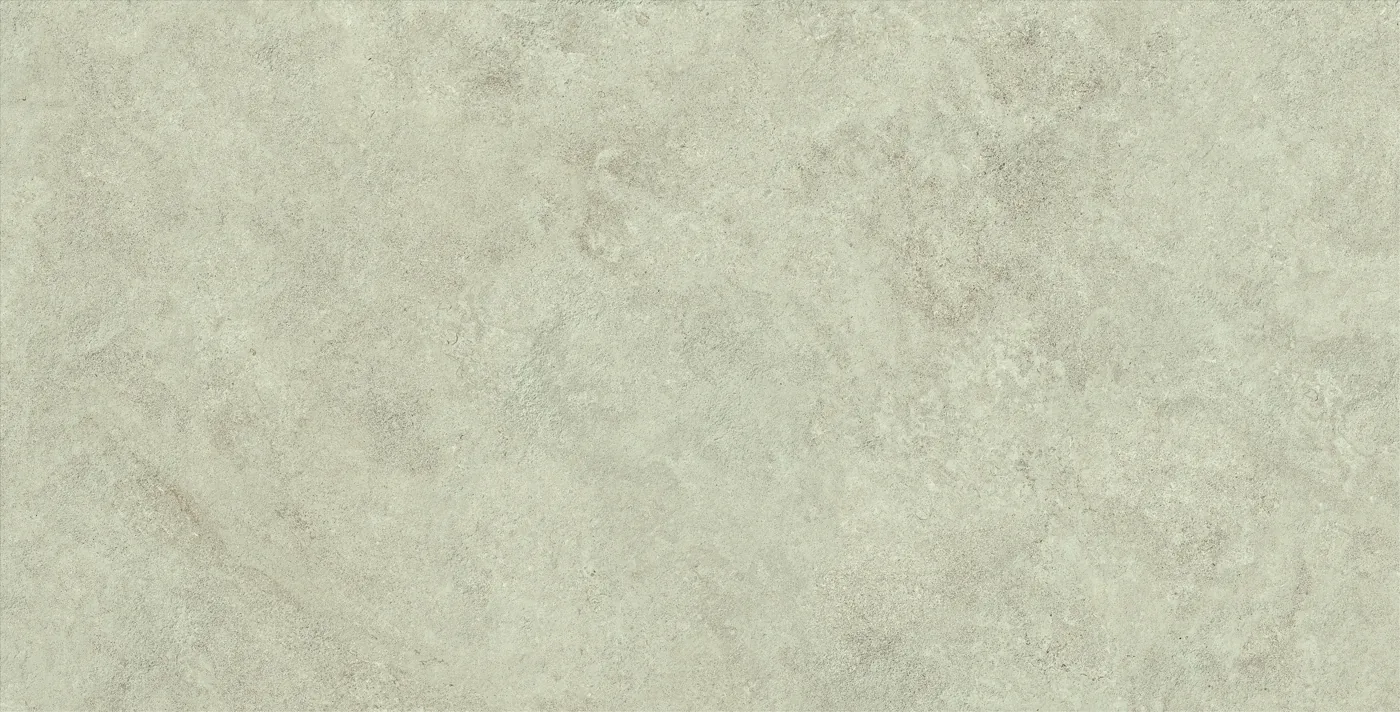 Boost Icor Dust von Atlas Concorde: warm hellgreiger Feinsteinzeug in matter Steinoptik, 75 x 150 cm