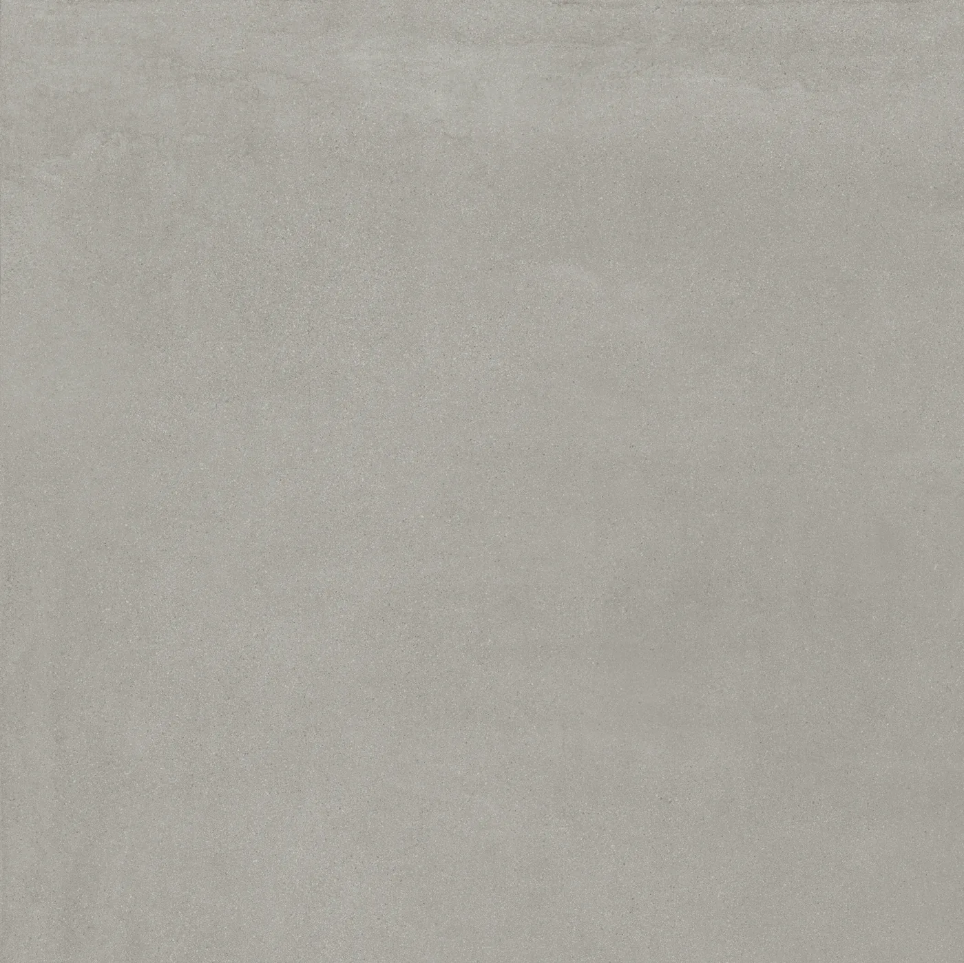 Mittelgraue Betonoptik-Fliese 75x75 cm mit wolkiger, wie gespachtelt wirkender Schattierung, matte Oberfläche.