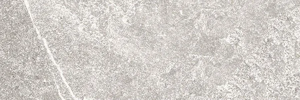 Hellgraue Fliese 10×30 cm in Schieferoptik mit hellen Adern und mattem Finish, Einzelfliese in Draufsicht