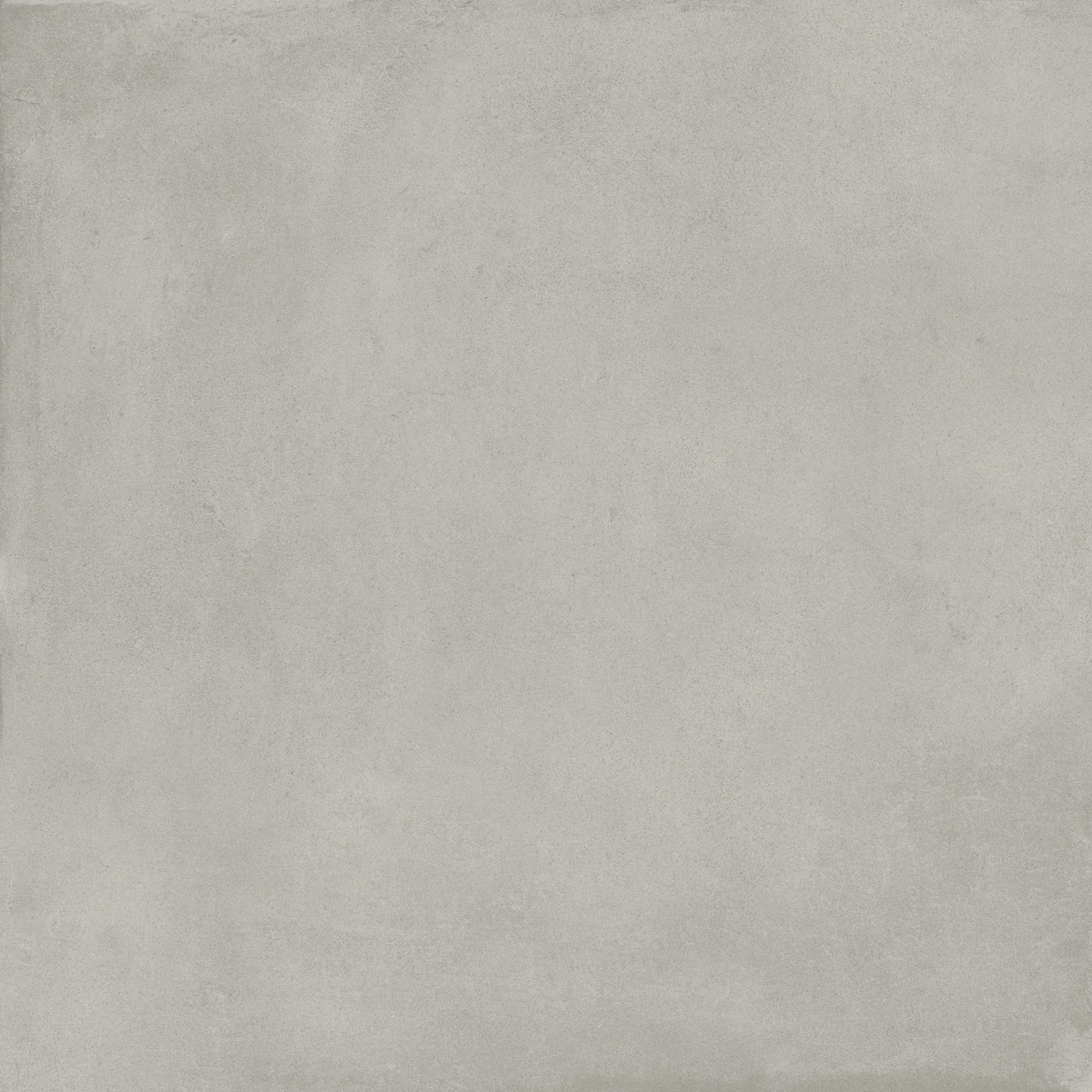 Hellgraue Bodenfliese 75×75 cm mit gleichmäßig durchgefärbter Fläche und feiner Körnung im Betonlook.