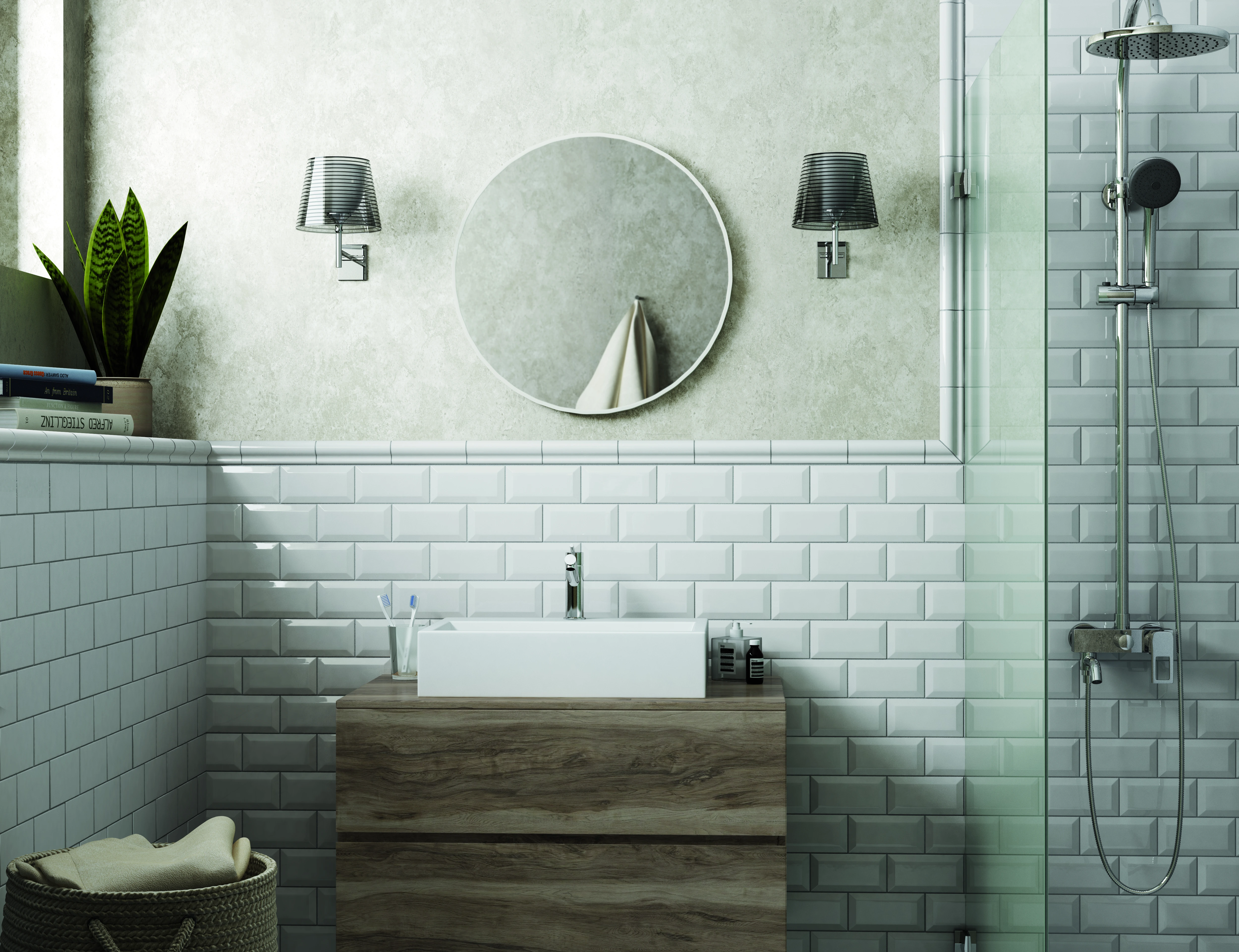 Equipe Metro White Glänzend - 7.5x15 cm | 7.5 mm