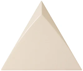Equipe Magical 3 Tirol Cream, 10,8x12,4 cm: glänzende 3D-Wandfliese in creme mit Diagonalrelief.