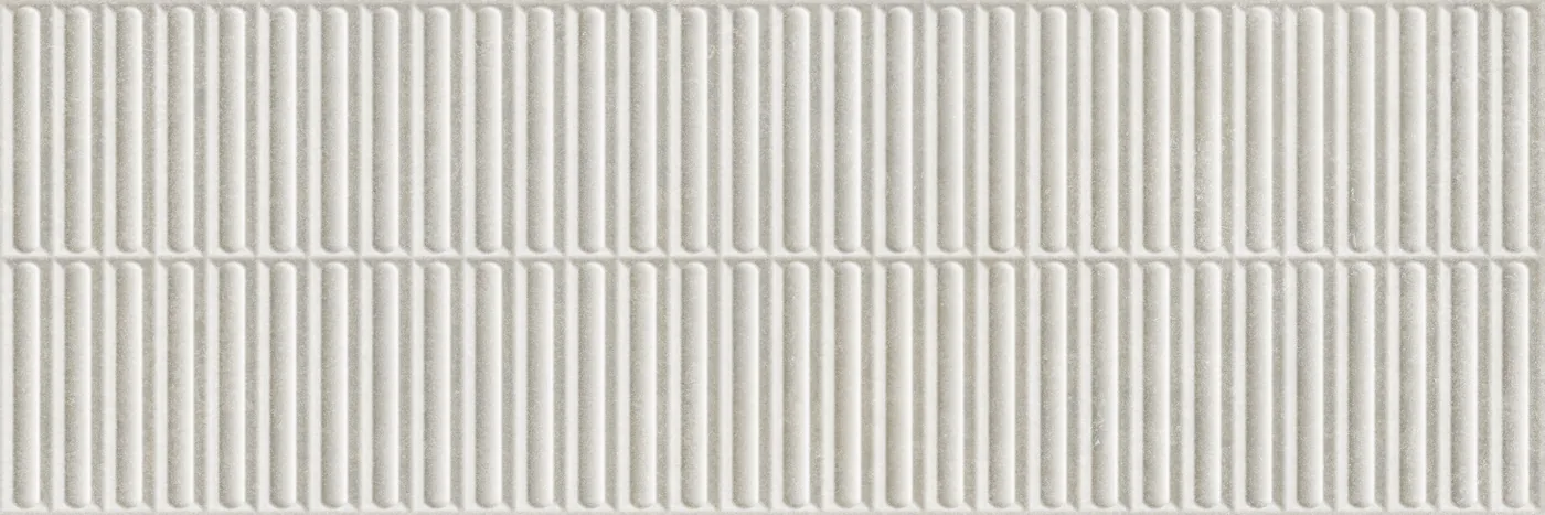 Wandfliese Marazzi Room Wall 3D Match Grigio 30x90 cm mit senkrechtem Rippenrelief