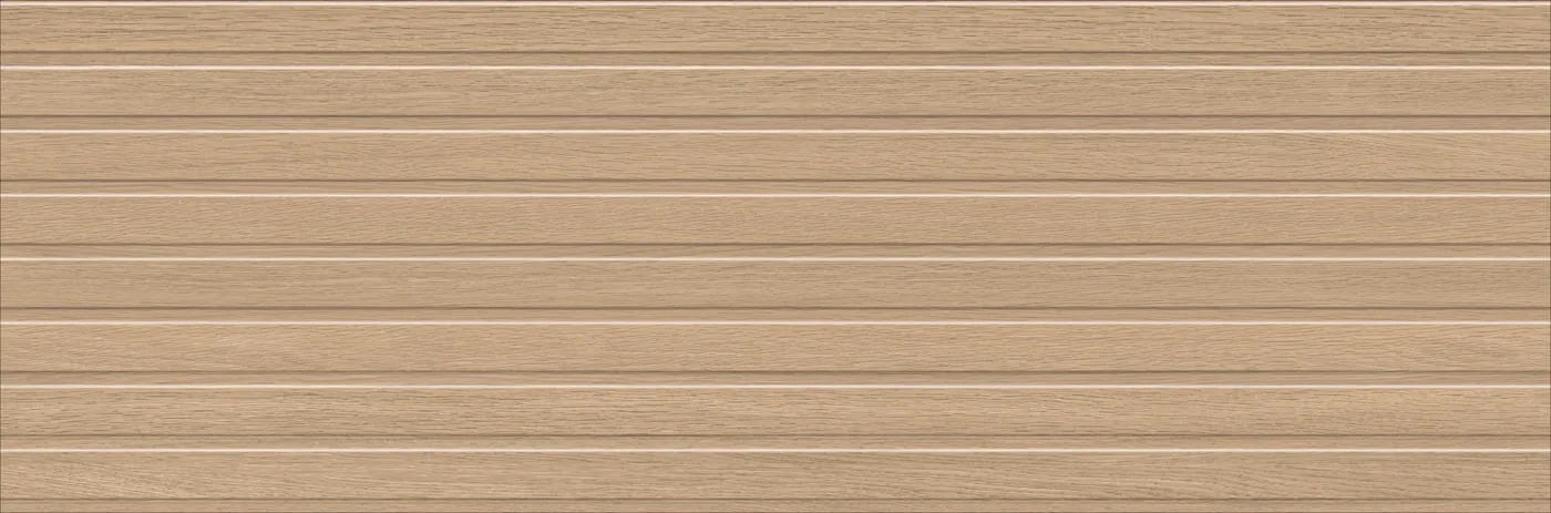 Marazzi Boiserie 3D Mod03 Rovere 40x120 cm, Wandfliese in Eichenoptik mit Paneel-Relief und Fugen