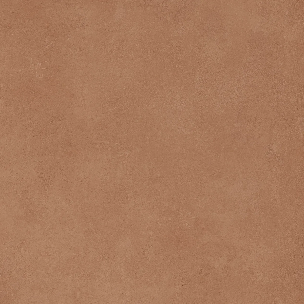 Orangebraune Fliese in Cotto-Optik, 60×60 cm, matt, mit wolkig-erdiger Tonstruktur über die ganze Fläche