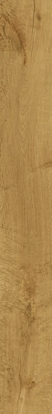 Nahaufnahme der naturhellen Holzoptik-Fliese 18,5×150 cm mit feiner matter Eichenmaserung und Astzeichnungen.