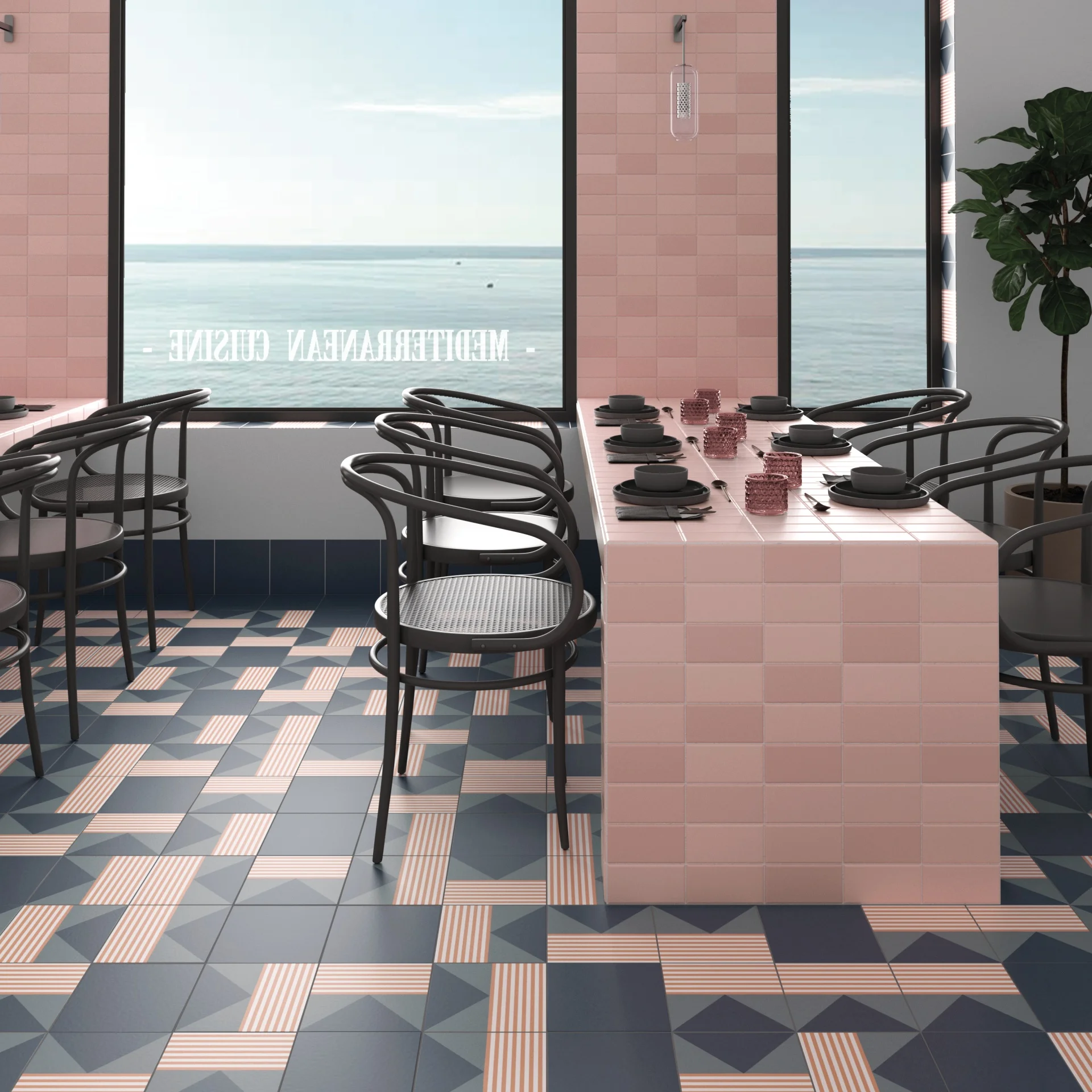 Equipe Bauhome Blau Matt - 20x20 cm R10 B | 8.3 mm