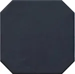Equipe Octagon Wand- und Bodenfliese Negro, achteckige Fliese in mattem Schwarz, 20x20 cm, Vintage-Optik