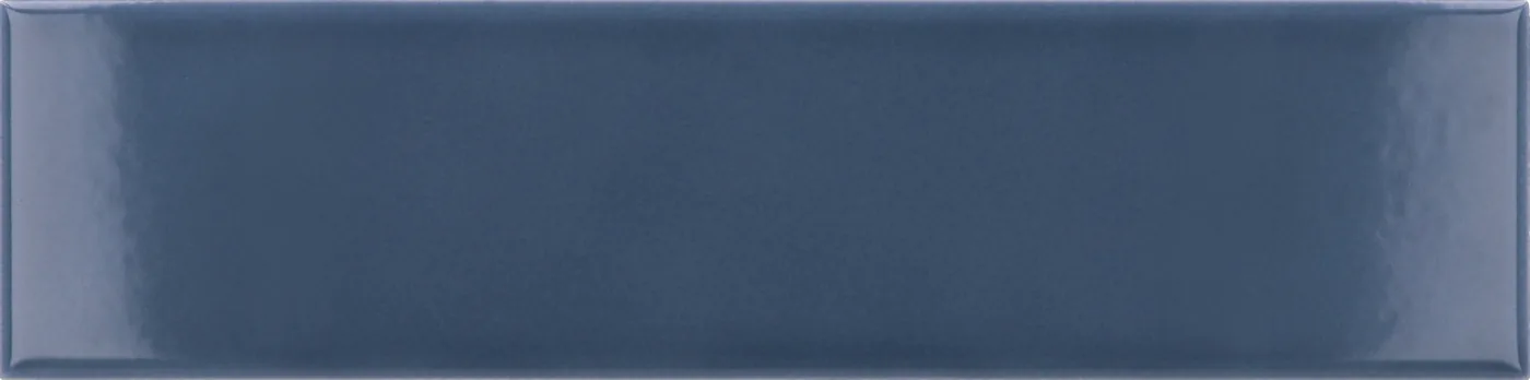 Equipe Costa Nova Banyan Blue Wandfliese 5x20 cm aus glasiertem Steingut, glänzend, glatte Oberfläche, für Innenwände.