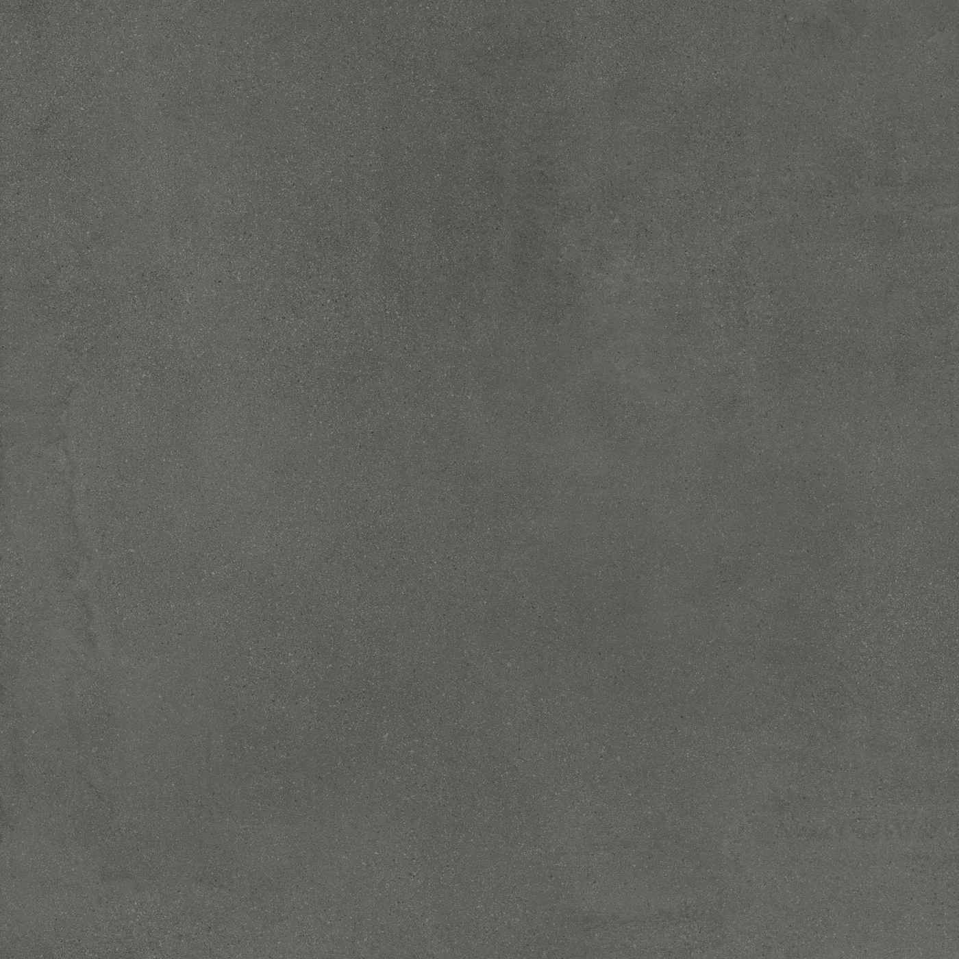 Graugrüne Betonoptik-Fliese 60x60 cm mit wolkiger, wie gespachtelt wirkender Schattierung, matte Oberfläche.