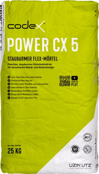 Codex Power CX 5 Staubarmer Flex-Dünnbettmörtel - 25 KG