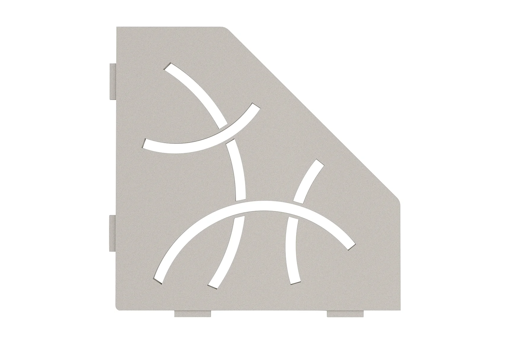 Schlüter Shelf E Curve beigegrau - 195x195 mm | Fünfeckig