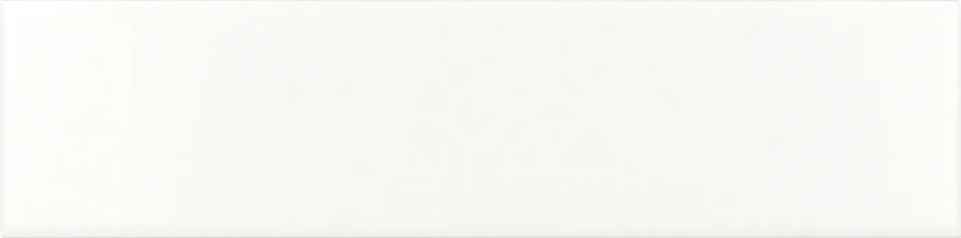 Equipe Costa Nova White Wandfliese 5x20 cm aus glasiertem Steingut, matt, glatte Oberfläche, für Innenwände.