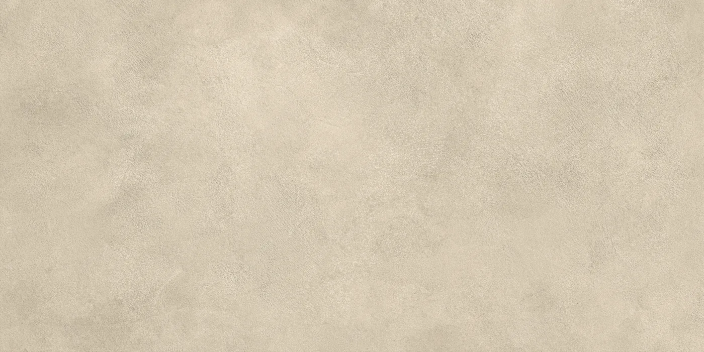 Graugrüne Greige-Betonoptik-Fliese 60×120 cm, mattes Finish mit feiner wolkiger Lasur.