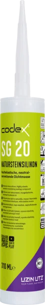 Codex SG 20 Natursteinsilikon in Jasmin, 310-ml-Kartusche