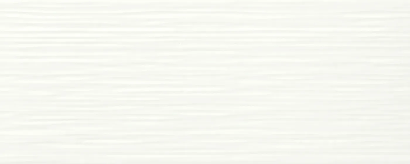 Marazzi Cloud Struttura 3D Breeze Ice 20x50 cm, weiße Wandfliese mit waagerechtem Rillenrelief