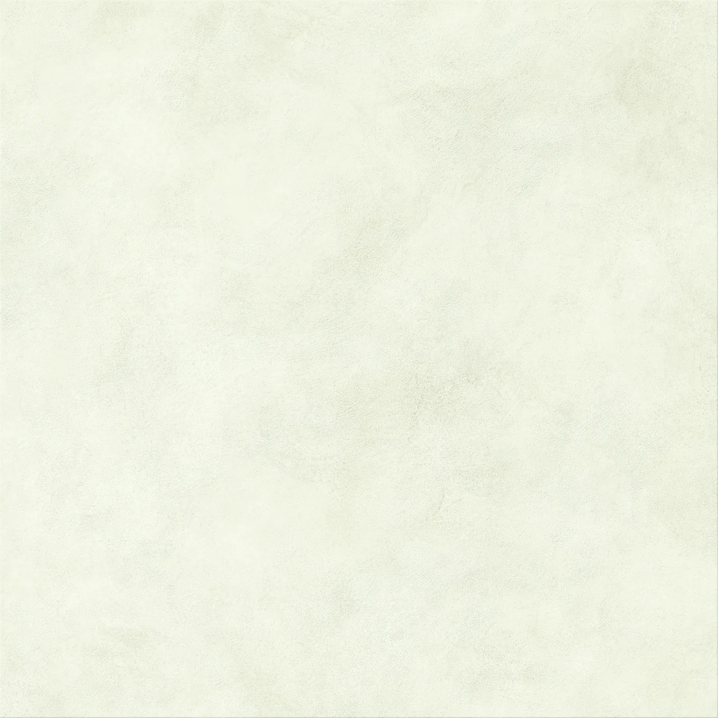 Cremeweiße Betonoptik-Fliese 120×120 cm in mattem Finish mit zart wolkiger Lasur über die Fläche.