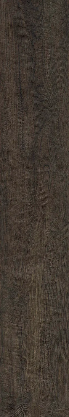 Diele 20×120 cm hochkant in fast schwarzbrauner Holzoptik, matte Grip-Oberfläche, sichtbare Maserung, weißer Hintergrund.