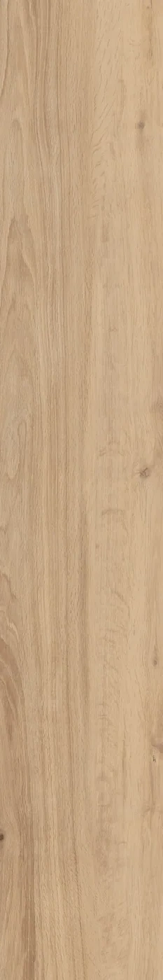 Honigfarbene Holzoptik-Fliese 20x120 cm mit lebhafter Längsmaserung und vereinzelten kleinen Ästen.