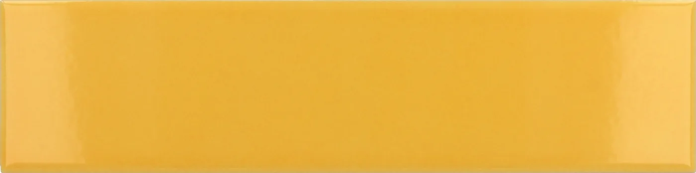 Equipe Costa Nova Yellow Wandfliese 5x20 cm aus glasiertem Steingut, glänzend, glatte Oberfläche, für Innenwände.