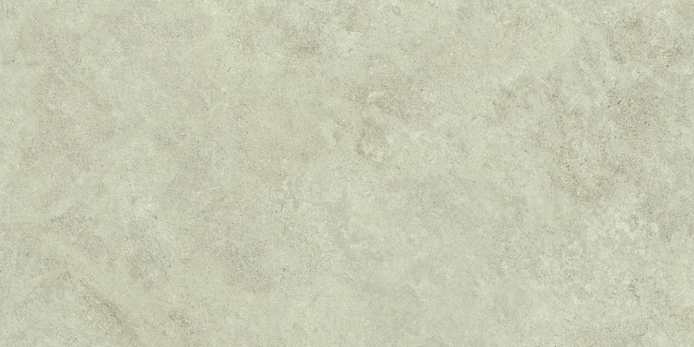 Boost Icor Dust von Atlas Concorde: warm hellgreiger Feinsteinzeug in matter Steinoptik, 120 x 120 cm