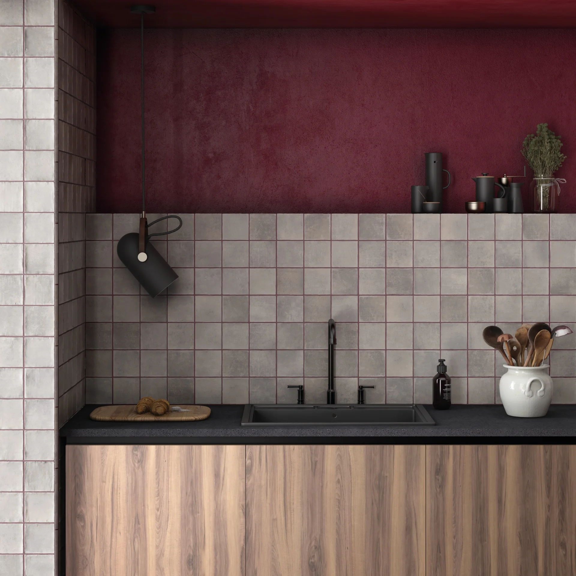 Equipe Argile Concrete Matt - 10x10 cm R10 B | 8 mm