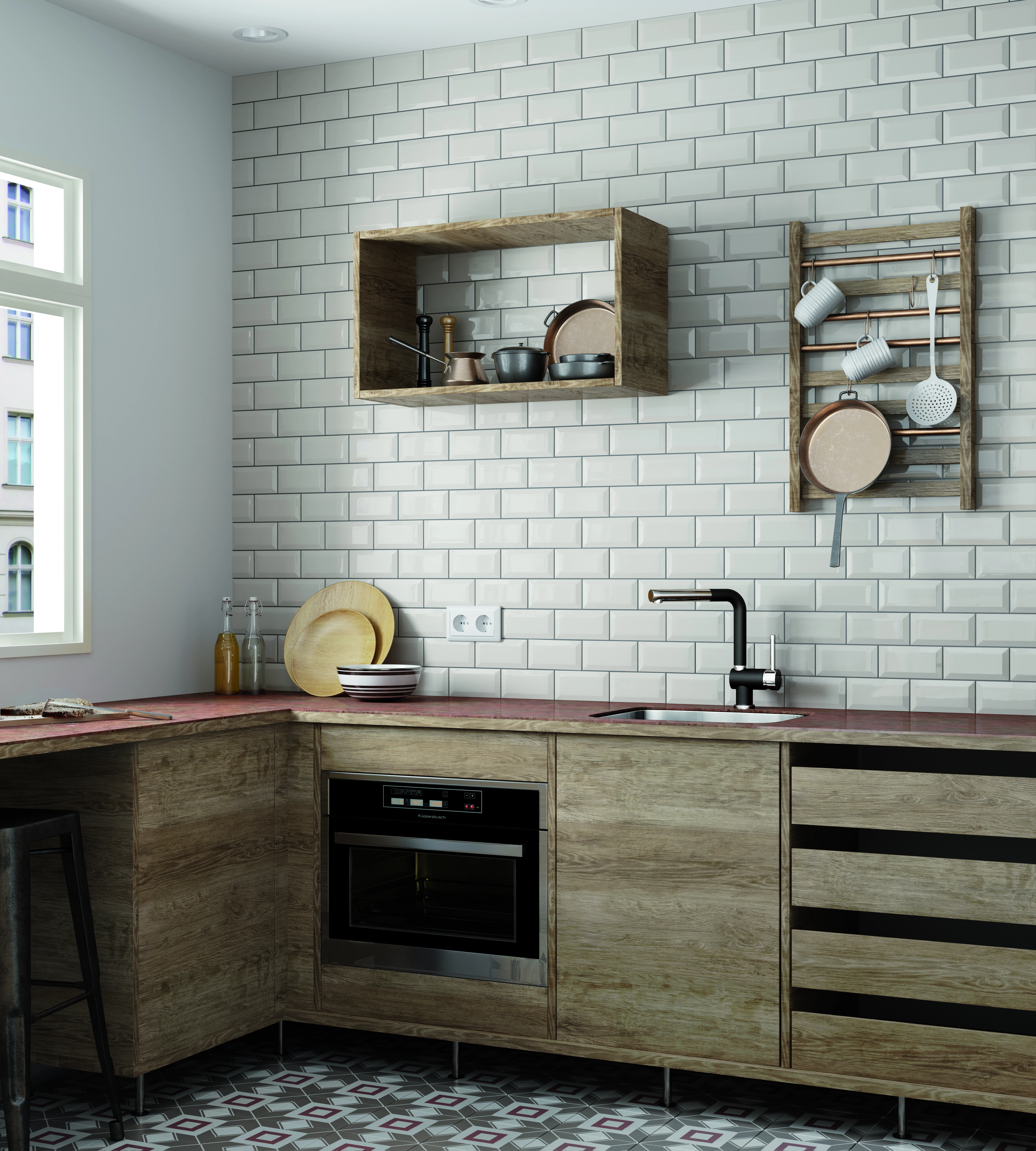 Equipe Metro Cream Glänzend - 7.5x15 cm | 7.5 mm