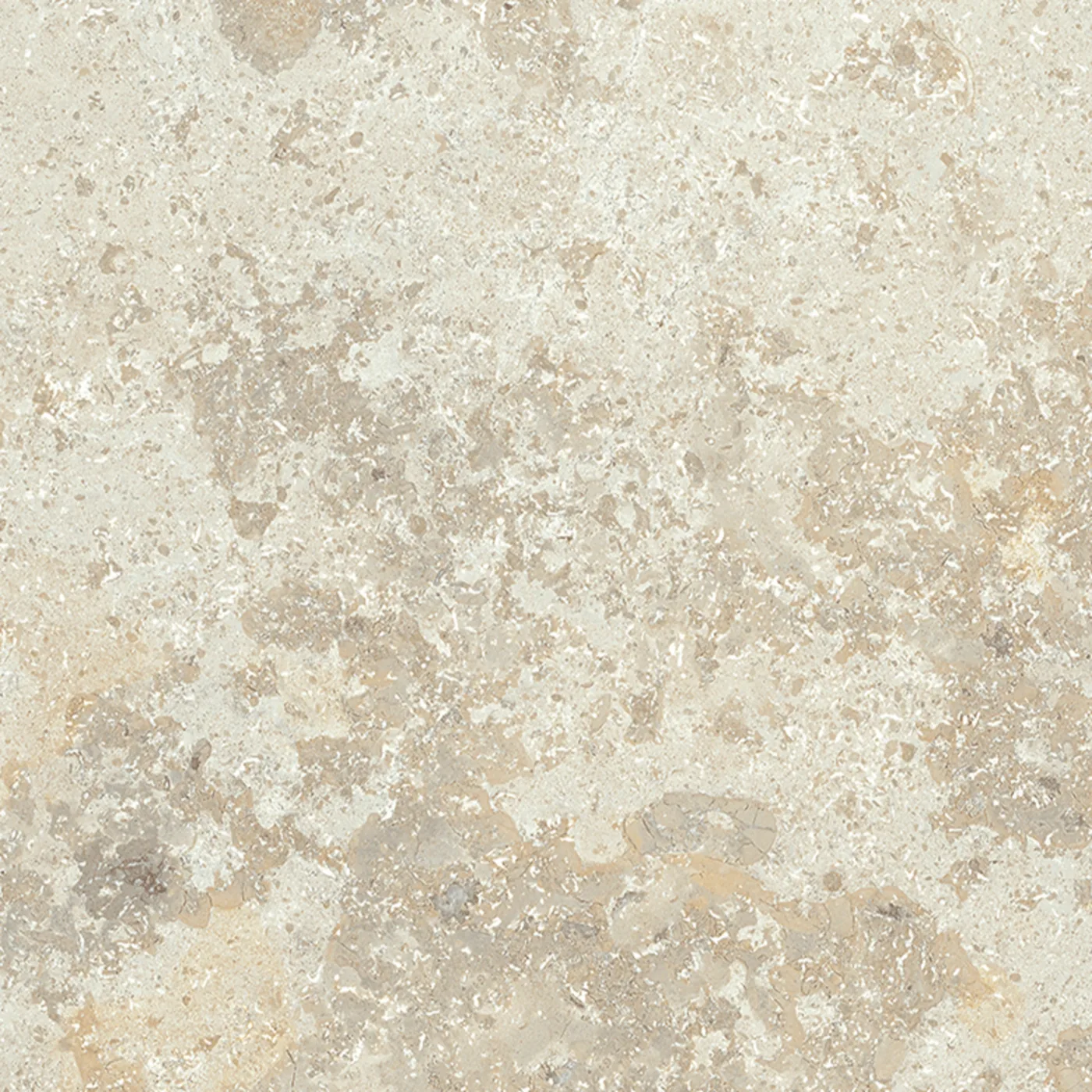 Hellbeige Steinoptik-Fliese mit wolkigen gelblichen und grauen Einschlüssen, 20×20 cm, in rutschhemmender Strukturoberfläche