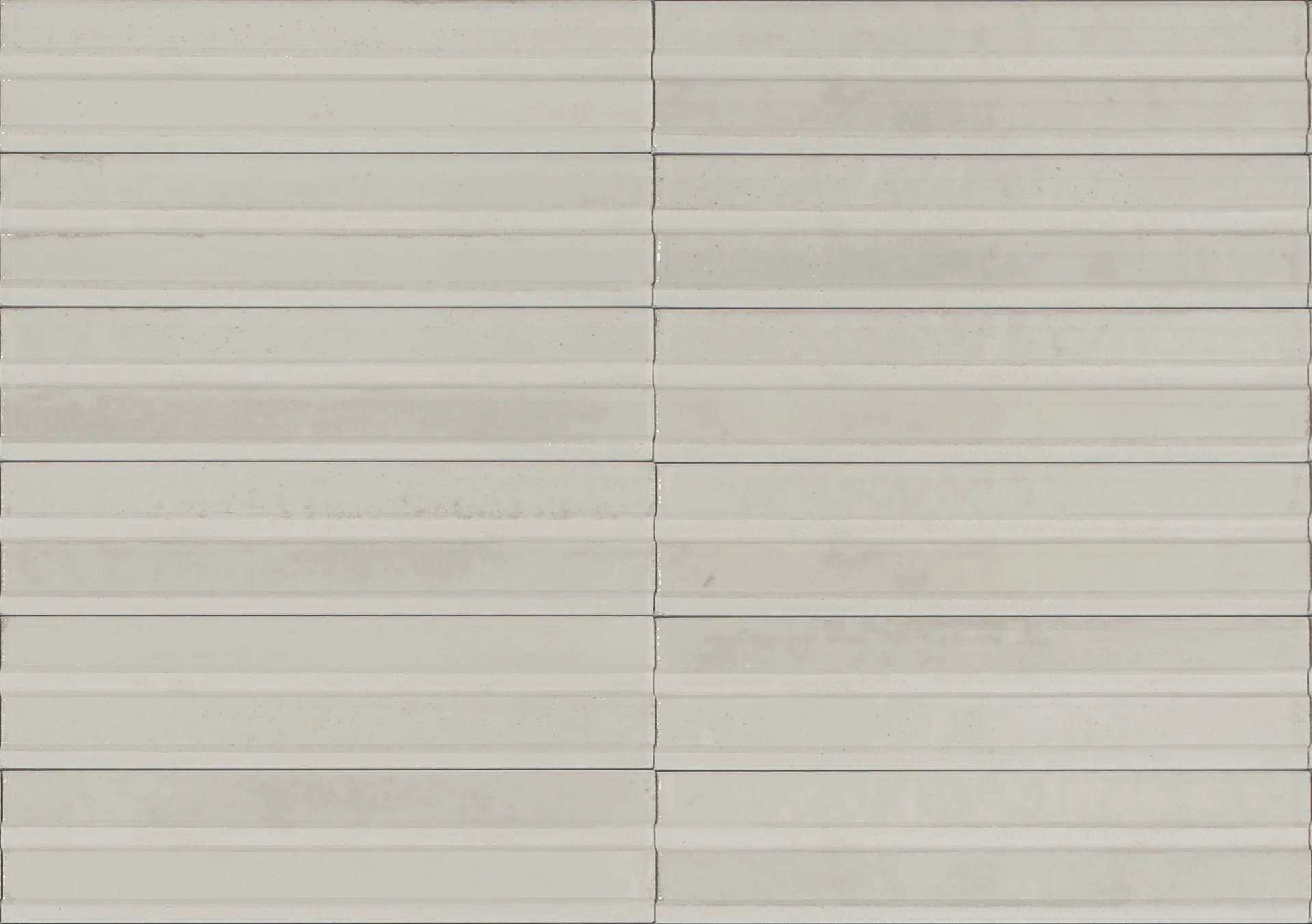 Marazzi Lume Off-White Struttura 3D Rake Glänzend - 6x24 cm | 14 mm