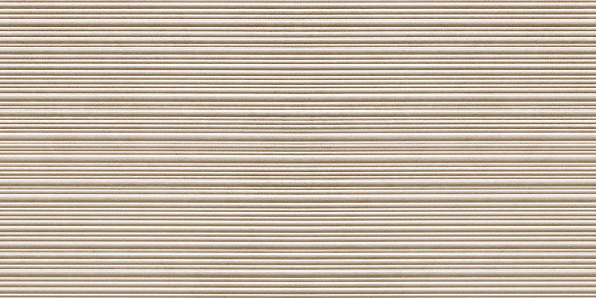 Beigebraune Fliese 30×60 cm in Schieferoptik mit feinen waagerechten Rillen über die ganze Fläche, matt