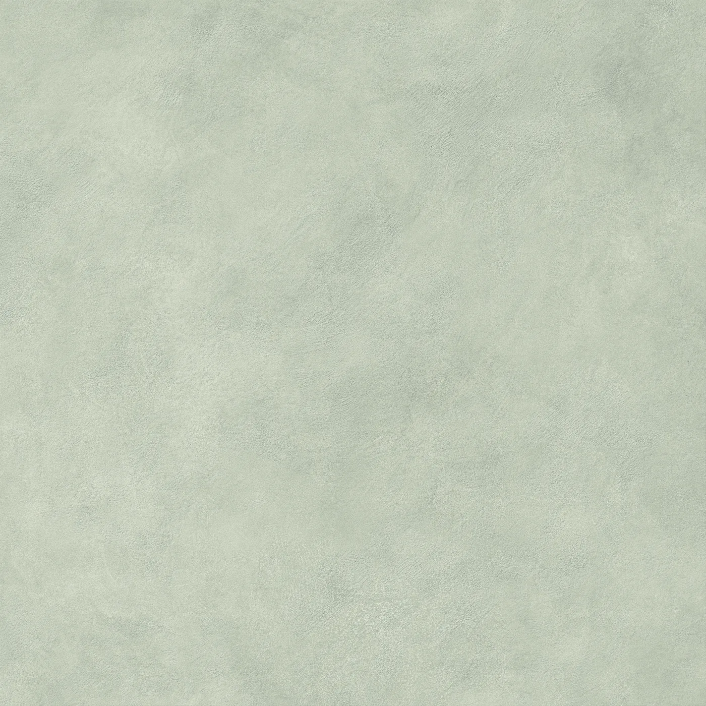 Salbeigrüne Betonoptik-Fliese 120×120 cm in mattem Finish mit wolkiger Lasur über die Fläche.