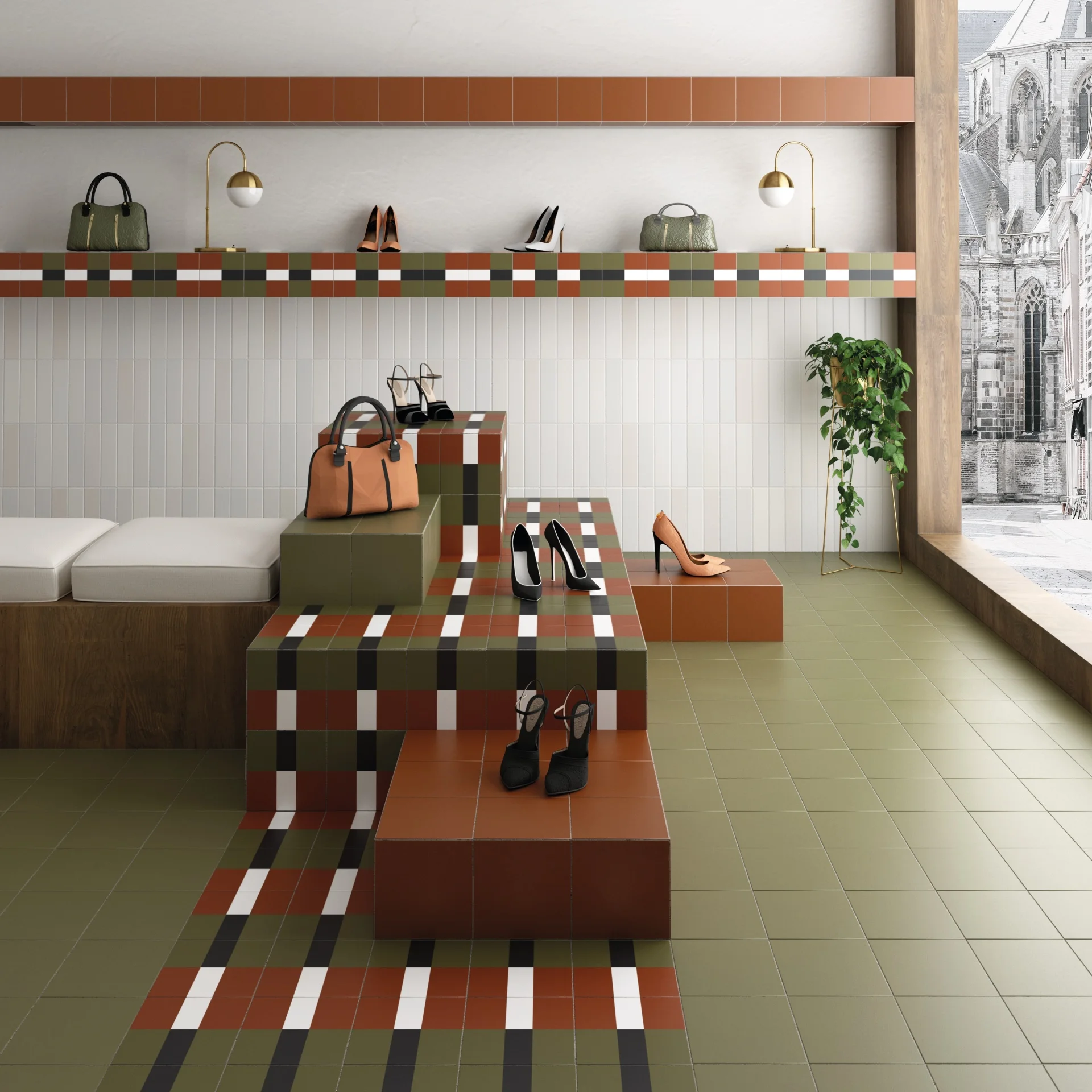 Equipe Bauhome Grün Matt - 20x20 cm R10 B | 8.3 mm