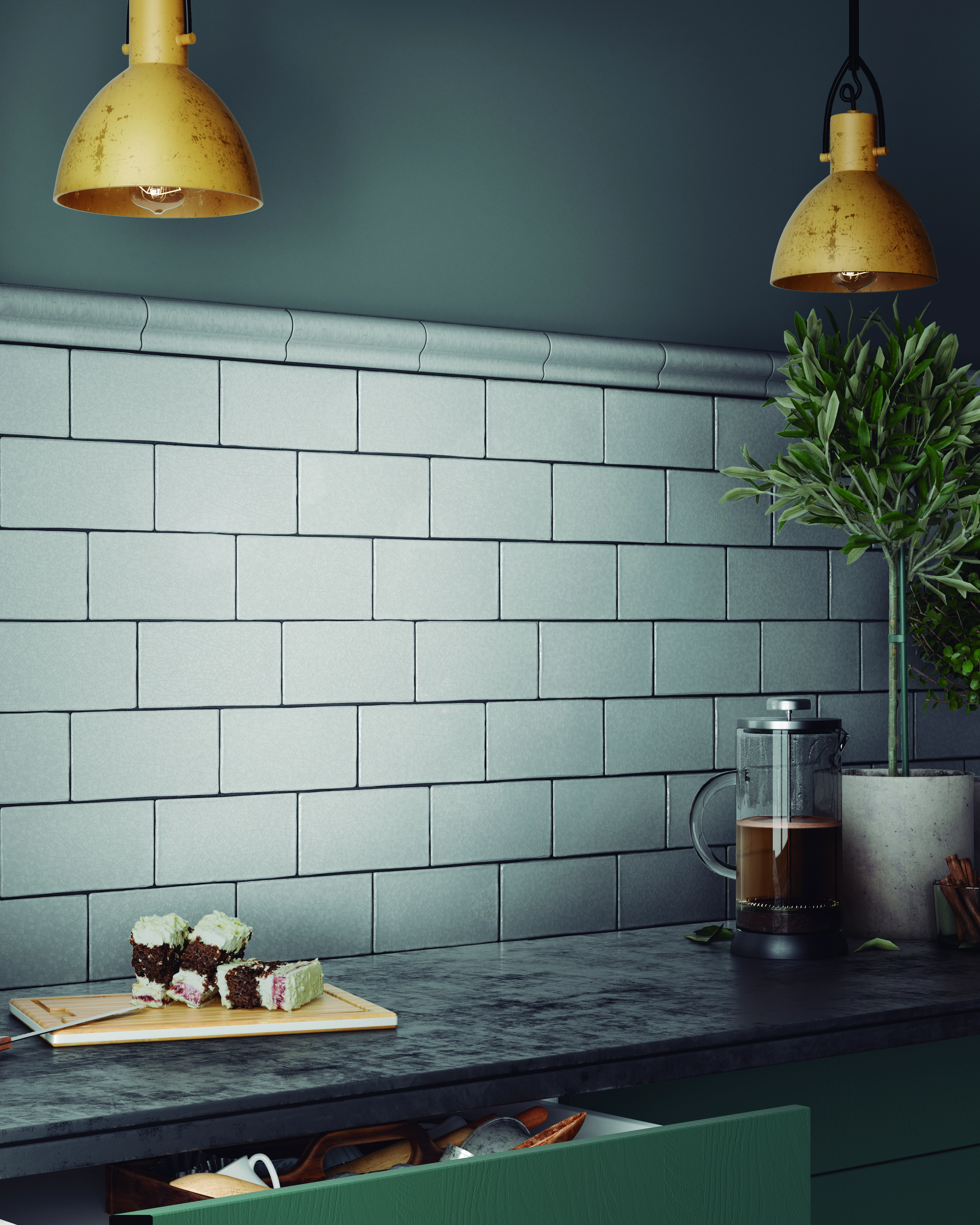 Equipe Masia Blanco Crackle Glänzend - 7.5x15 cm | 7.5 mm