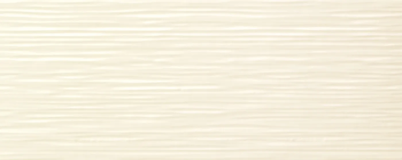Marazzi Cloud Struttura 3D Breeze Cream 20x50 cm, cremeweiße Wandfliese mit waagerechtem Rillenrelief
