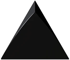 Equipe Magical 3 Tirol Black, 10,8x12,4 cm: glänzende 3D-Wandfliese in schwarz mit Diagonalrelief.